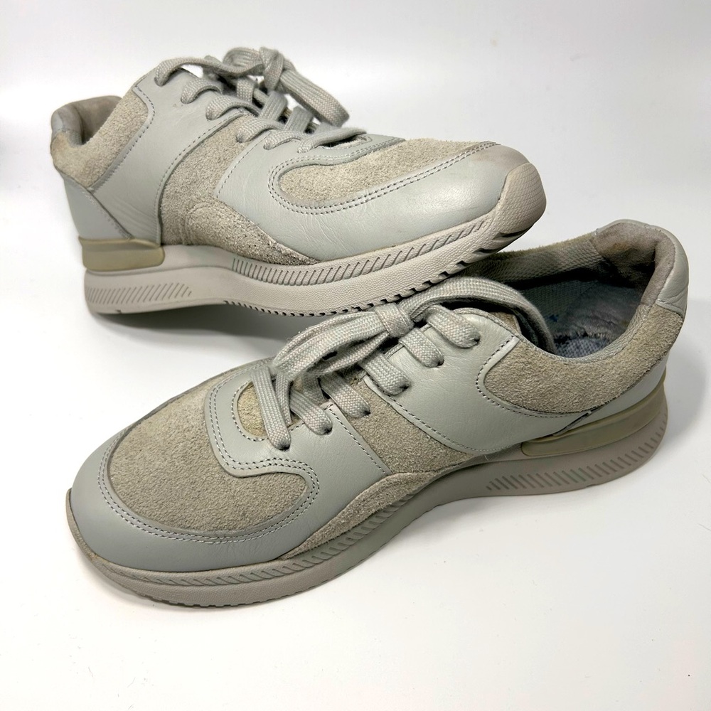 Tread Trainer Sneakers by Everlane, Grey, Leather and Suede, Unisex W 9, M 7